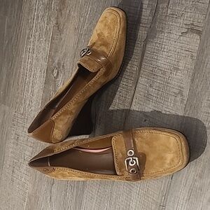 GUC Rockport Brown Suede Wedge Heels Women's Sz 11M